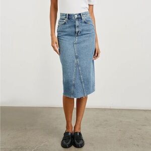 Rails The Highland denim midi skirt